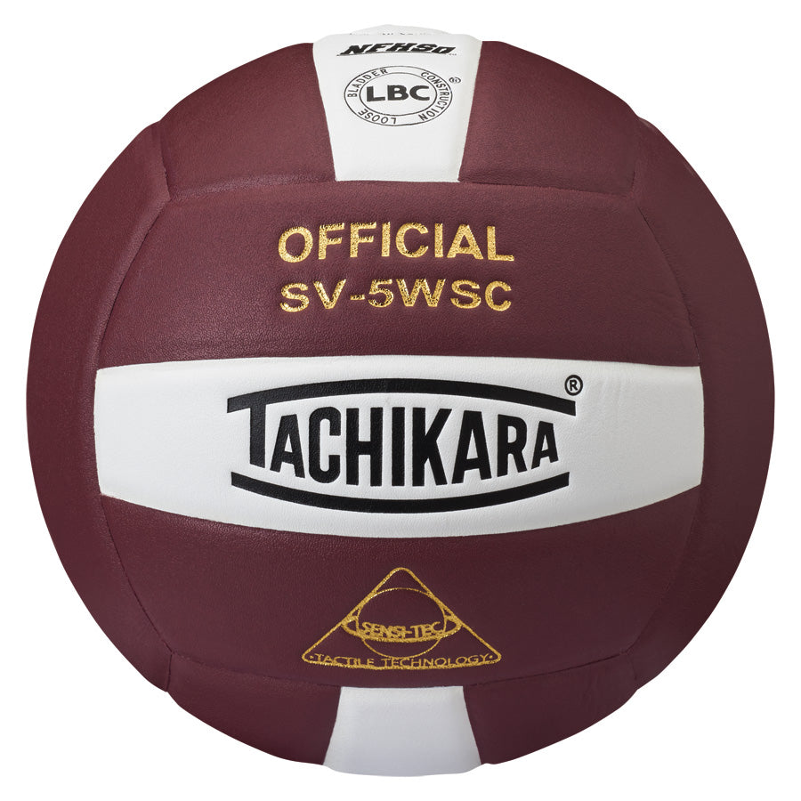 Competition Volleyball - Sensi-Tec Microfiber Composite - Cardinal/White