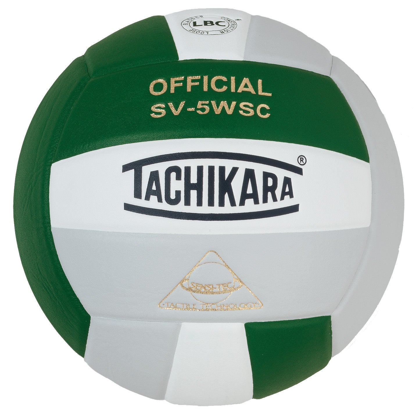 Competition Volleyball - Sensi-Tec Microfiber Composite - Dark Green/White/Silver Gray
