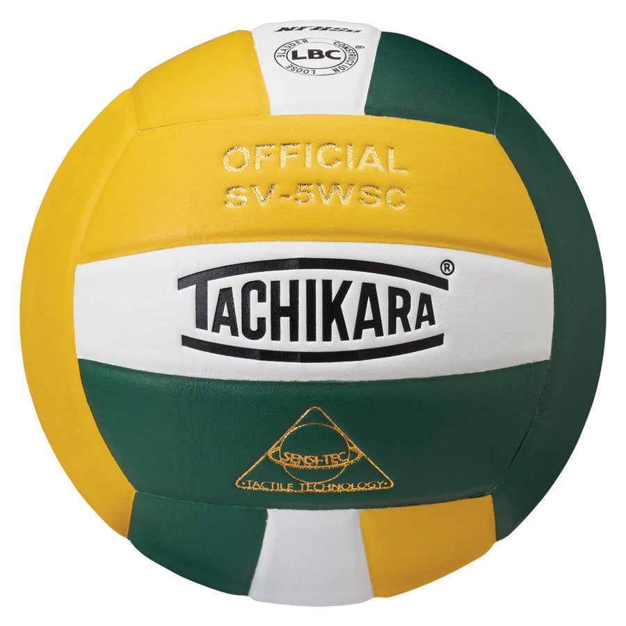 Competition Volleyball - Sensi-Tec Microfiber Composite - Gold/White/Dark Green