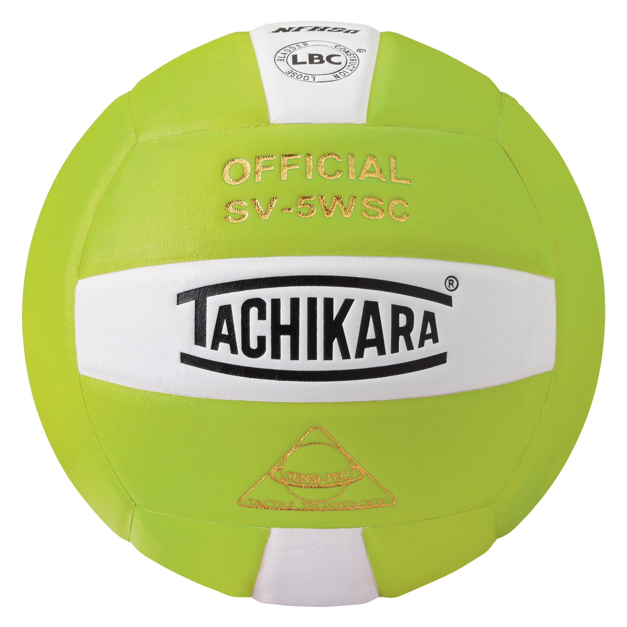 Competition Volleyball - Sensi-Tec Microfiber Composite - Lime Green/White