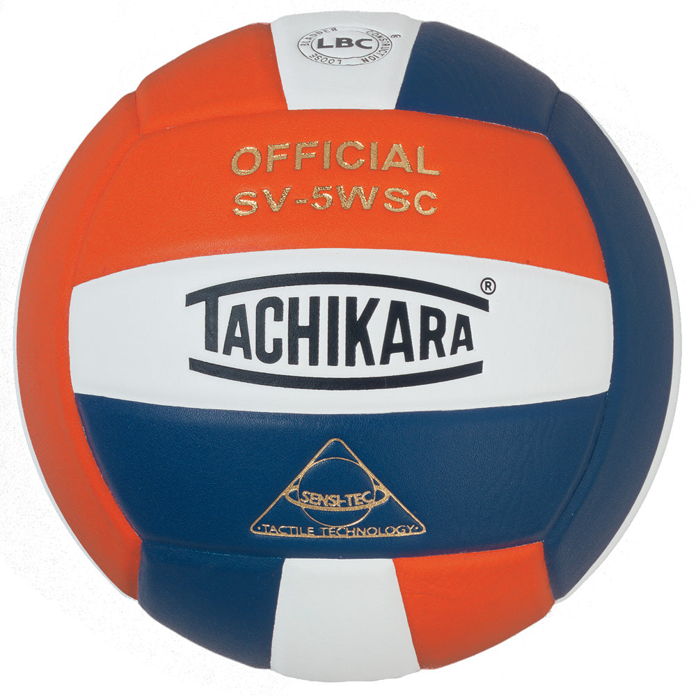 Competition Volleyball - Sensi-Tec Microfiber Composite - Orange/White/Navy