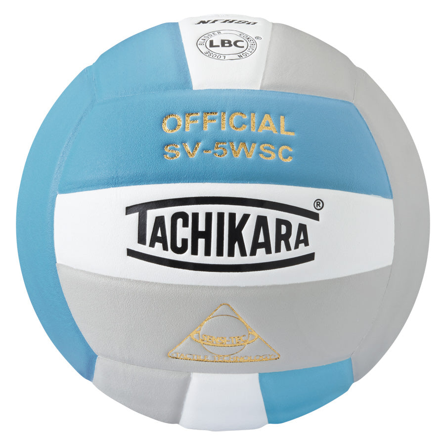 Competition Volleyball - Sensi-Tec Microfiber Composite - Powder Blue/White/Silver Gray