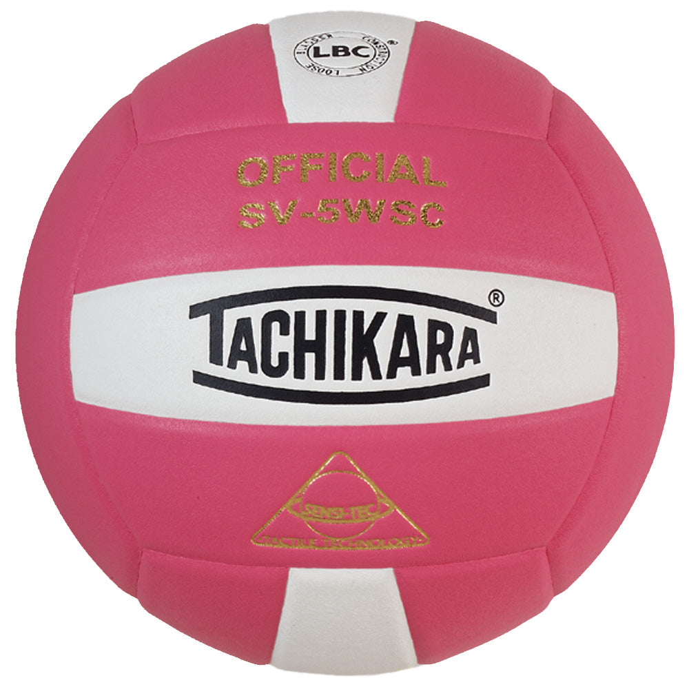 Competition Volleyball - Sensi-Tec Microfiber Composite - Pink/White