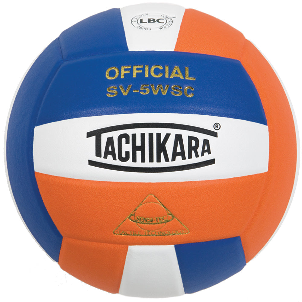 Competition Volleyball - Sensi-Tec Microfiber Composite - Royal/White/Orange