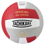 Competition Volleyball - Sensi-Tec Microfiber Composite - Scarlet/White/Silver Gray