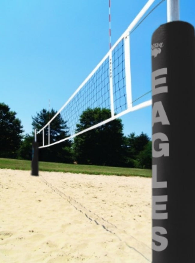 Centerline Side-by-side Double Court Sand Volleyball System, Black