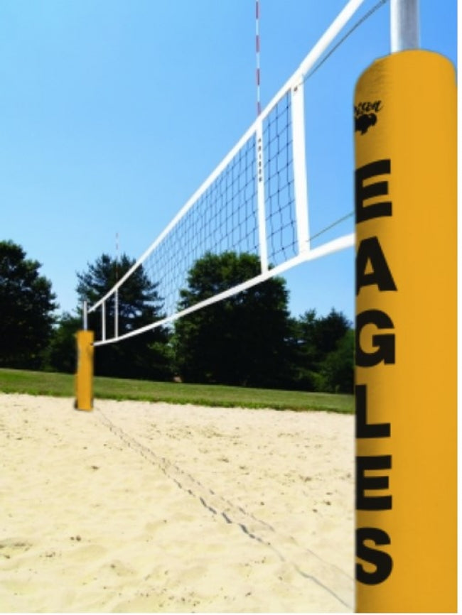 Centerline Side-by-side Double Court Sand Volleyball System, Athletic Gold