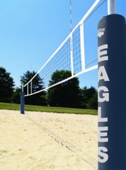 Centerline Side-by-side Double Court Sand Volleyball System, Navy