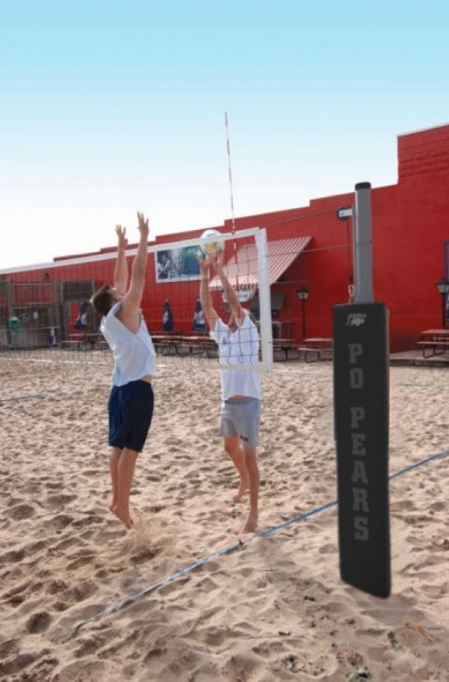 Match Point Aluminum Competition Sand Volleyball System, Black