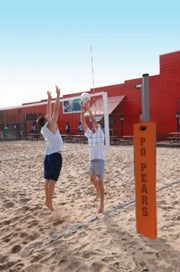 Match Point Aluminum Competition Sand Volleyball System, Burnt Orange