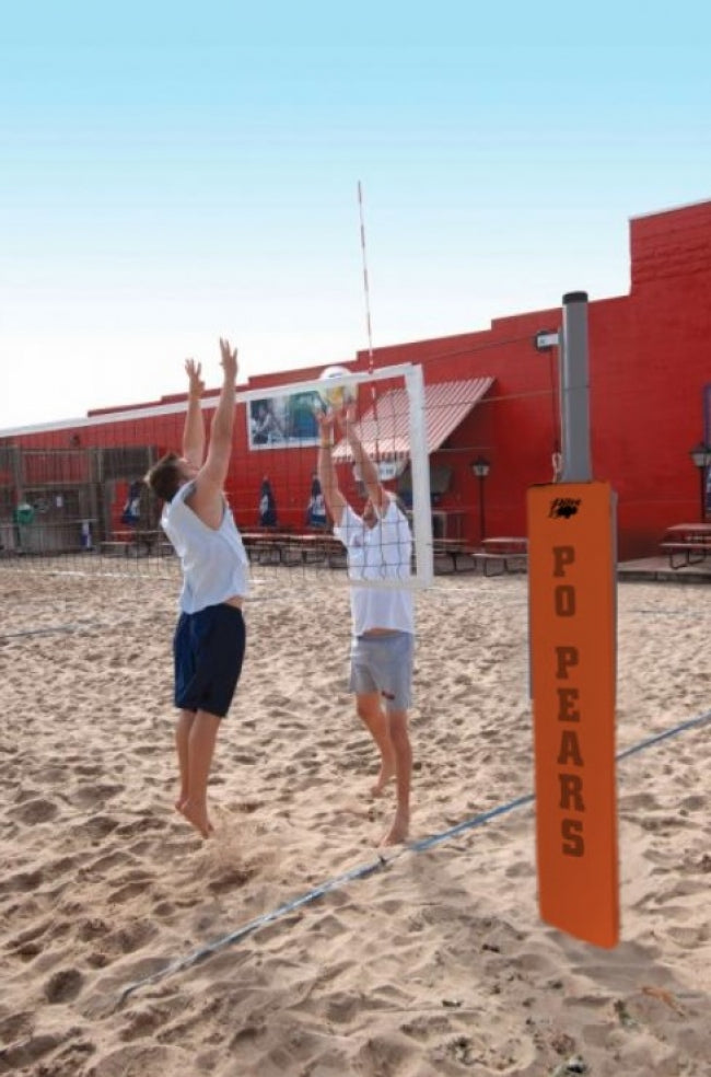 Match Point Aluminum Competition Sand Volleyball System, Burnt Orange