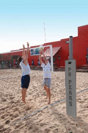 Match Point Aluminum Competition Sand Volleyball System, Gray