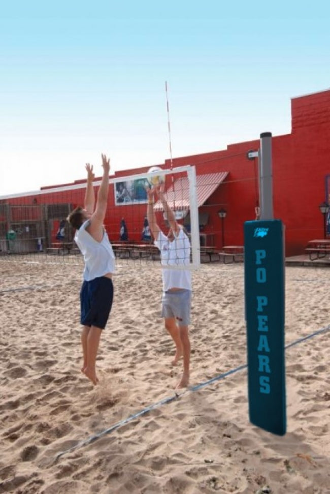 Match Point Aluminum Competition Sand Volleyball System, Navy