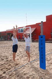 Match Point Aluminum Competition Sand Volleyball System, Royal Blue