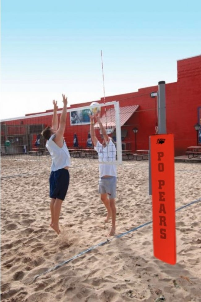 Match Point Aluminum Competition Sand Volleyball System, Scarlet Red