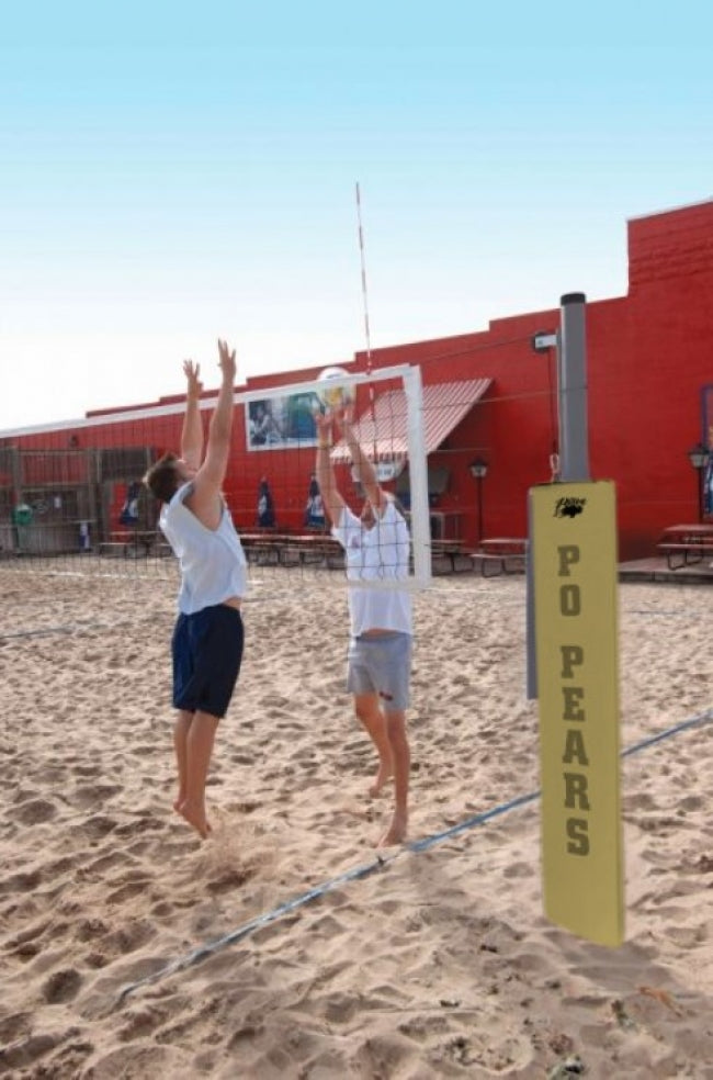 Match Point Aluminum Competition Sand Volleyball System, Vegas Gold
