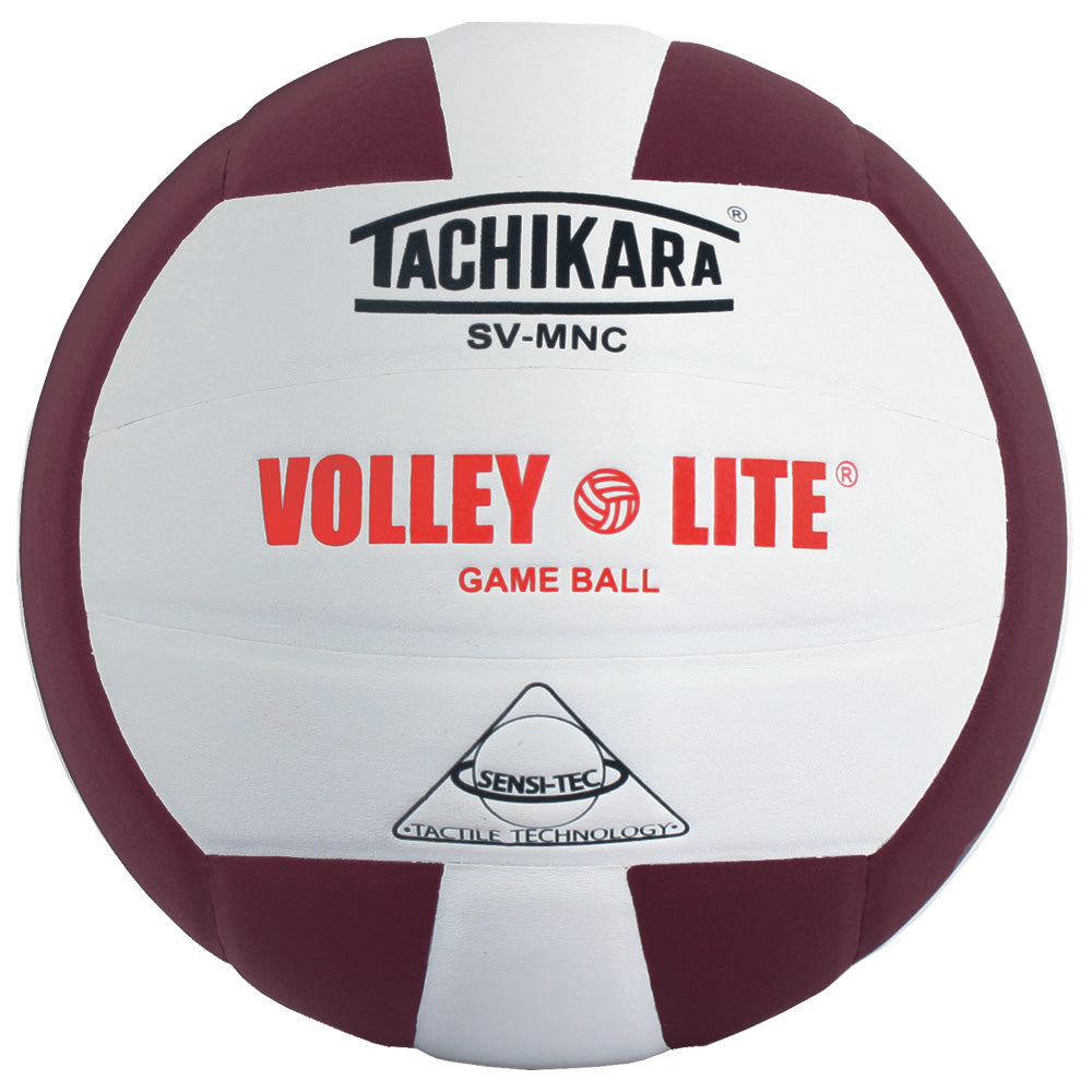 Training Volleyball - "VOLLEY-LITE" Lightweight / Sensi-Tec Microfiber Composite - Cardinal/White
