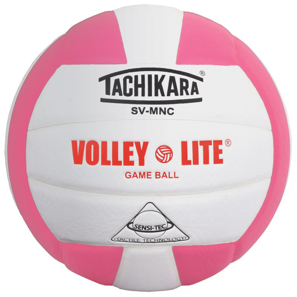 Training Volleyball - "VOLLEY-LITE" Lightweight / Sensi-Tec Microfiber Composite - Pink/White