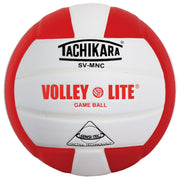 Training Volleyball - "VOLLEY-LITE" Lightweight / Sensi-Tec Microfiber Composite - Scarlet/White