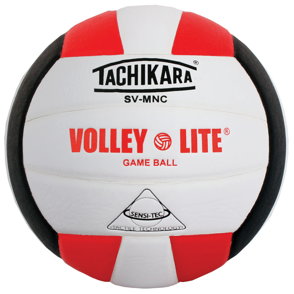 Training Volleyball - "VOLLEY-LITE" Lightweight / Sensi-Tec Microfiber Composite - Scarlet/White/Black