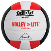 Training Volleyball - "VOLLEY-LITE" Lightweight / Sensi-Tec Microfiber Composite - Scarlet/White/Black