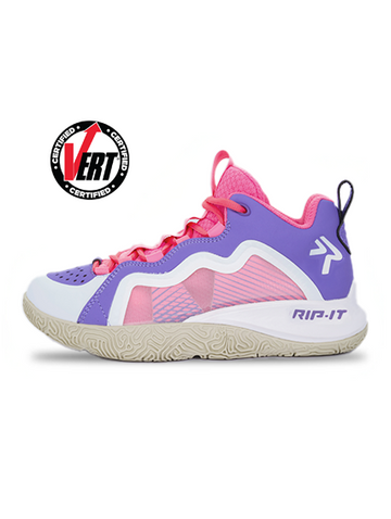 RIP-IT Women’s Future Volleyball Shoe - Size 14 - White/Purple/Pink