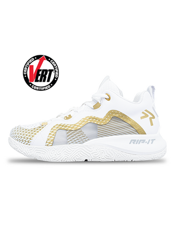 RIP-IT Women’s Future Volleyball Shoe - Size 8.5 - White/Gold