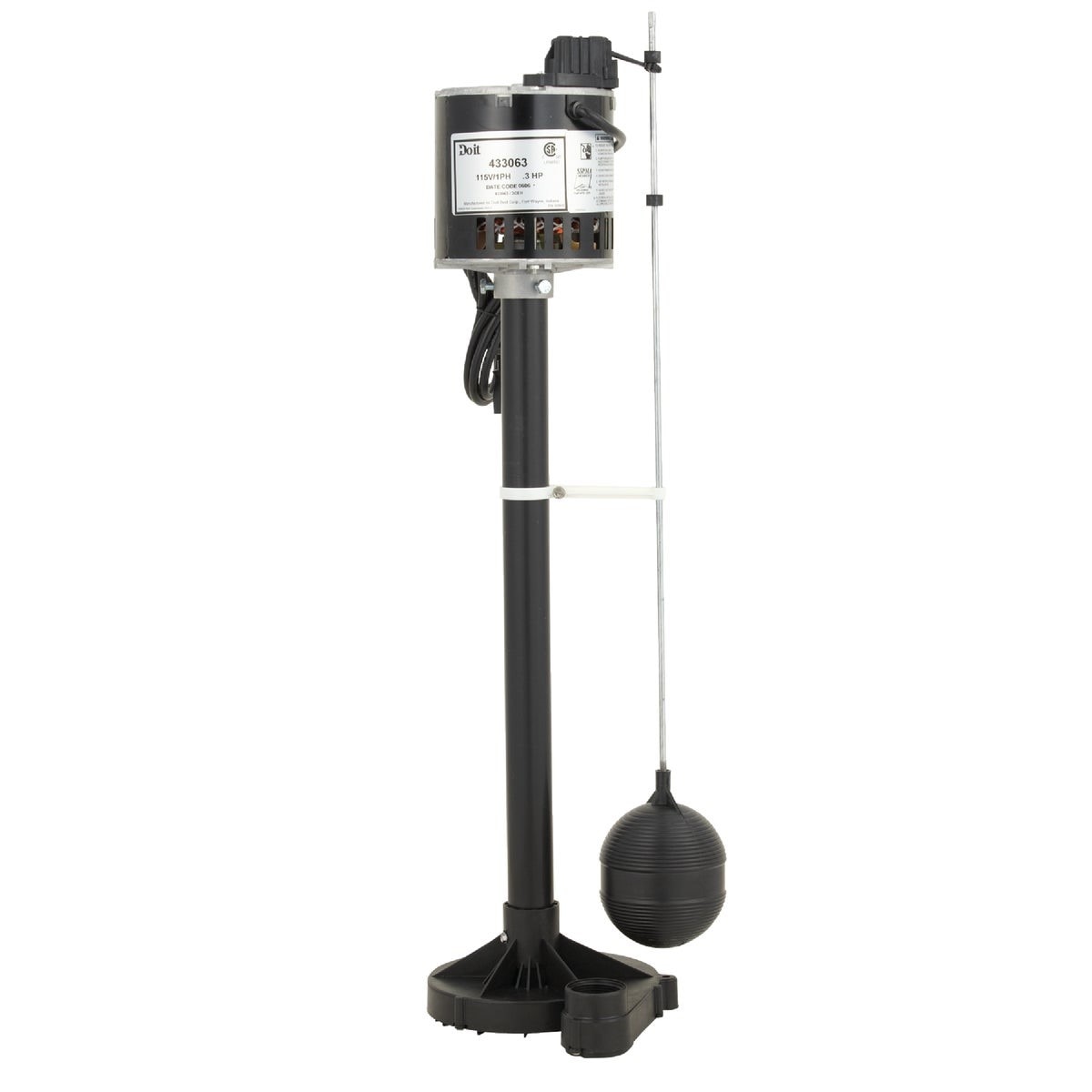 1/3 HP Thermoplastic Pedestal Sump Pump