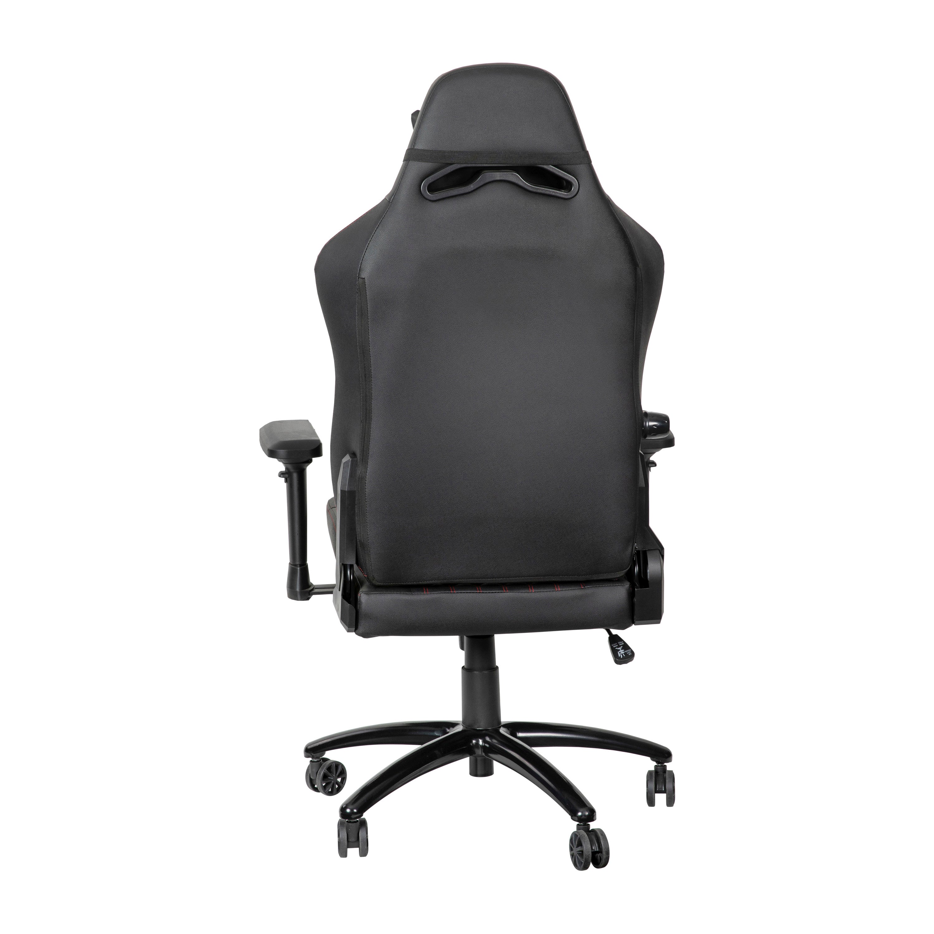 Falco Ergonomic High Back Adjustable Gaming Chair with 4D Armrests, Headrest Pillow, and Adjustable Lumbar Support, Black with Red Stitching