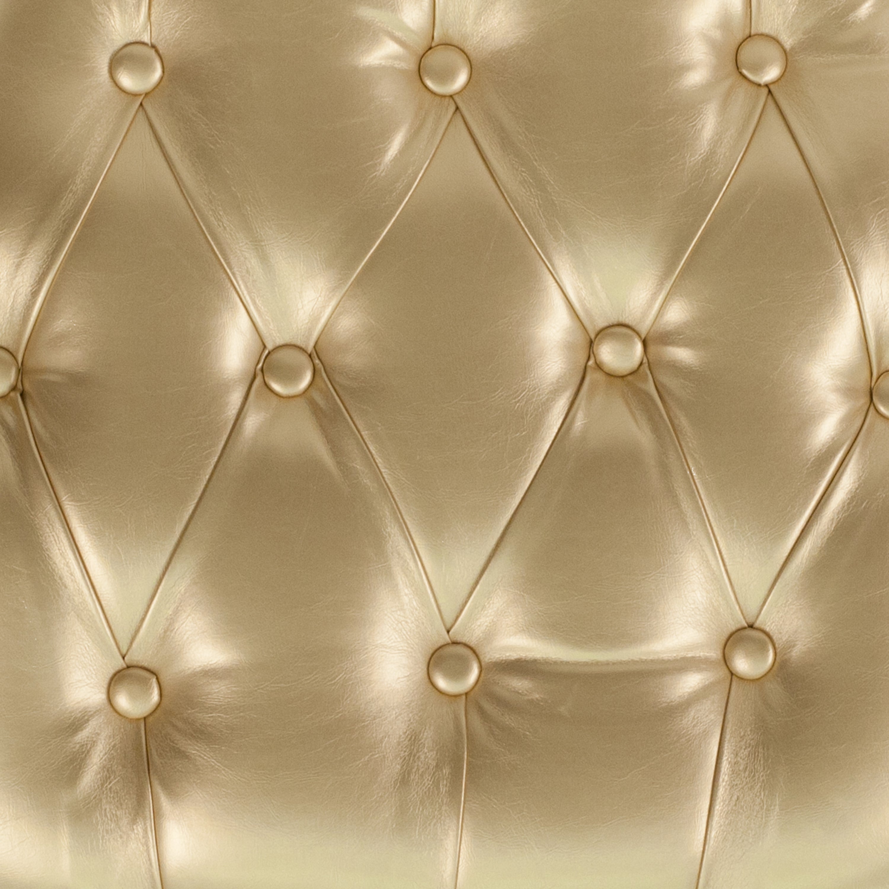 Louise Hard Gold Tufted Vinyl Chiavari Chair Cushion