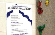 Climbing Rules Sign