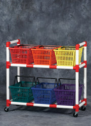 Easy Access Basket Cart, 45”L x 19”W x 43”H