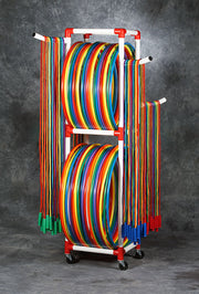 Jump Rope & Hoop Cart, 20”L x 18”W x 78”H