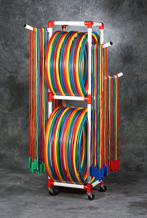 Jump Rope & Hoop Cart, 20”L x 18”W x 78”H