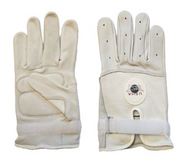 Elite Deerskin Handball Gloves, Padded, White, Xlarge