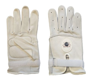 Elite Deerskin Handball Gloves, Padded, White, Xsmall