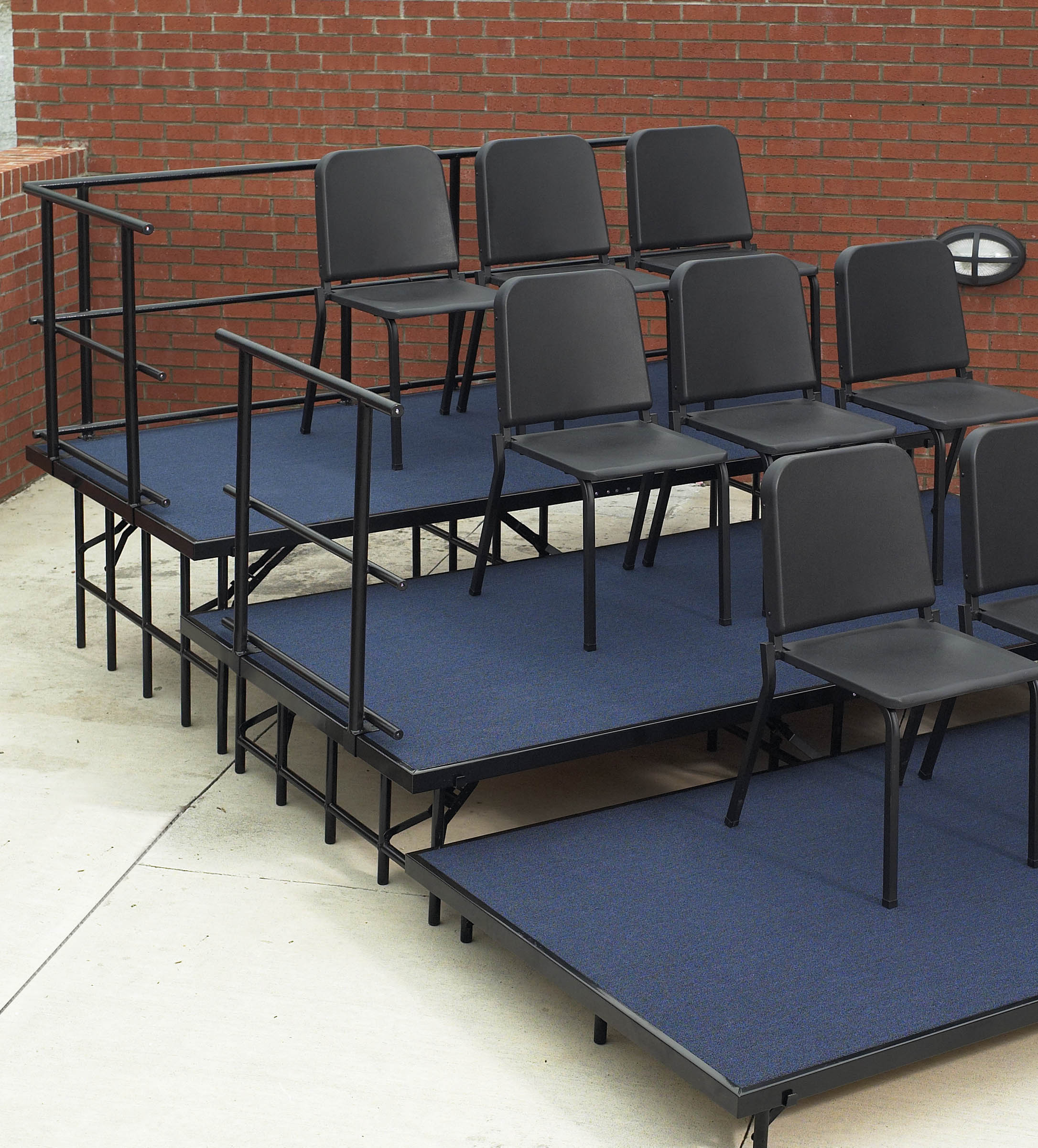 NPS® 8200 Series Melody Music Chair, 18"H, Surface Color: Black, Frame Color: Textured Black