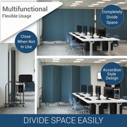 Signature Room Divider - 7' 4"H x 16' 9"L - 9 Panel, Royal Blue, Fabric
