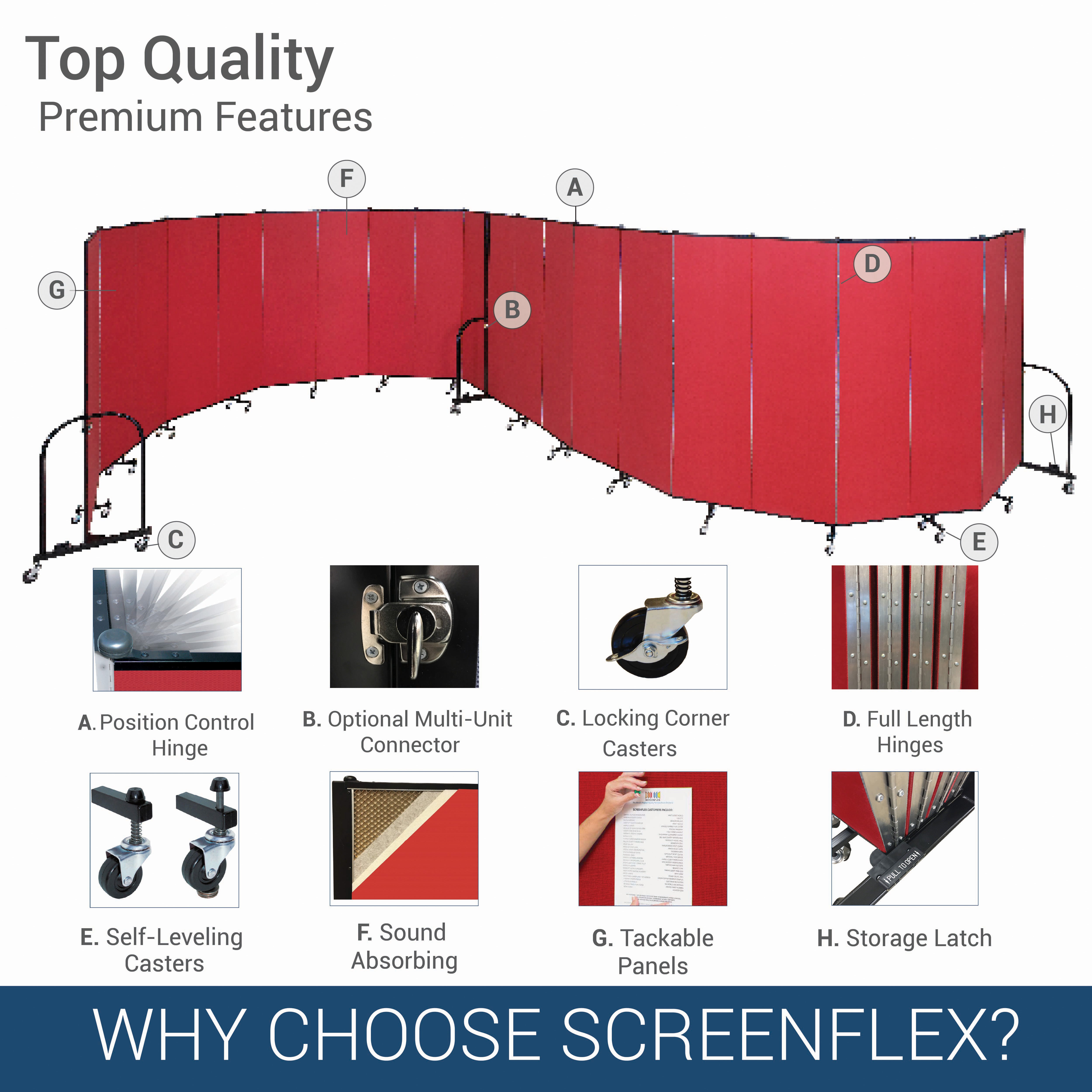 Signature Room Divider - 4'H x 16' 9"L - 9 Panel, Sand, Fabric