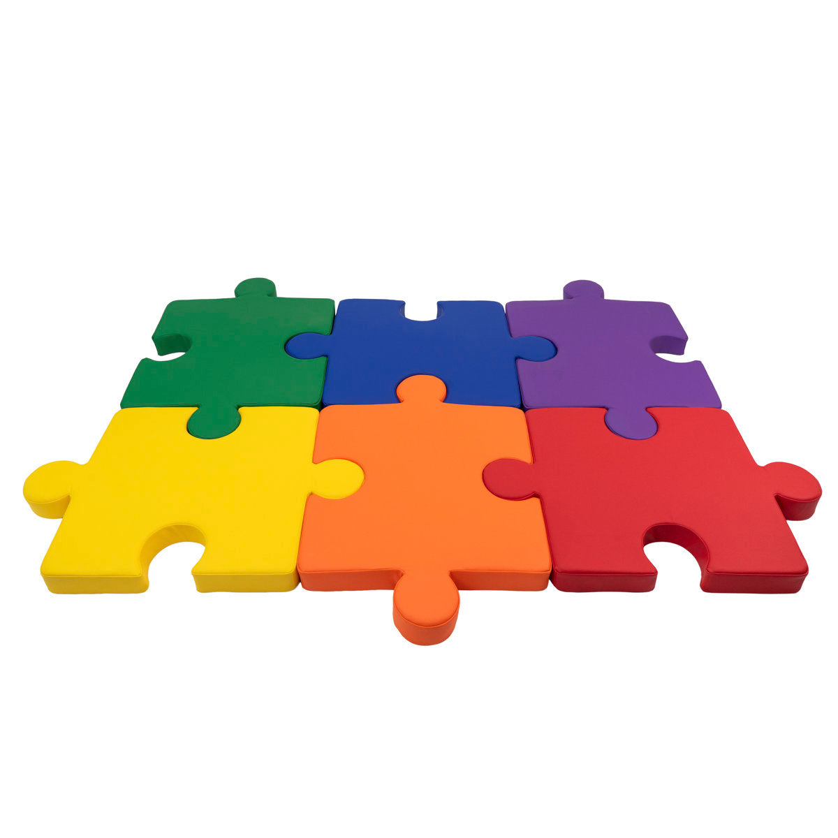 SoftScape Interlocking Puzzle Cushions, 6-Piece - Assorted