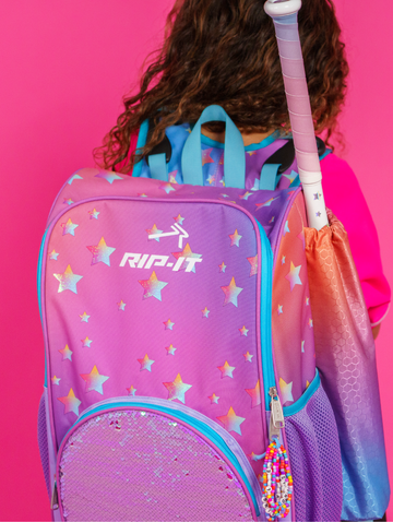 RIP-IT Girls Play Ball Starlight Backpack - One Size - Lavender