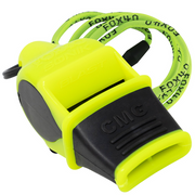 Sonik Blast CMG Safety W/ Breakaway Lanyard Whistle - NEON YELLOW / BLACK
