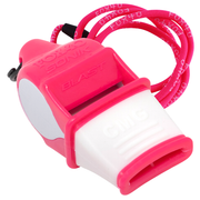 Sonik Blast CMG Safety W/ Breakaway Lanyard Whistle - PINK / WHITE