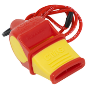Sonik Blast CMG Safety W/ Breakaway Lanyard Whistle - RED / YELLOW