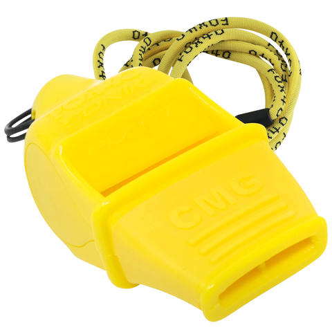 Sonik Blast CMG Safety W/ Breakaway Lanyard Whistle - YELLOW