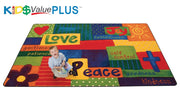 Spiritual Fruit Painted Rug - 8ft x 12ft - Rectangle - Multi