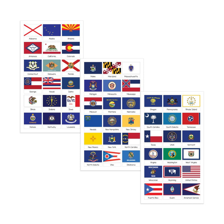 1 Set - 3 Sheets 54 Stickers
