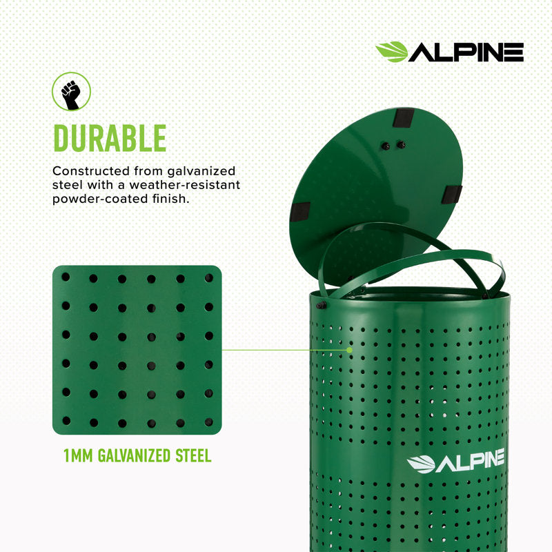 Steel Pet Waste Bin with Cover