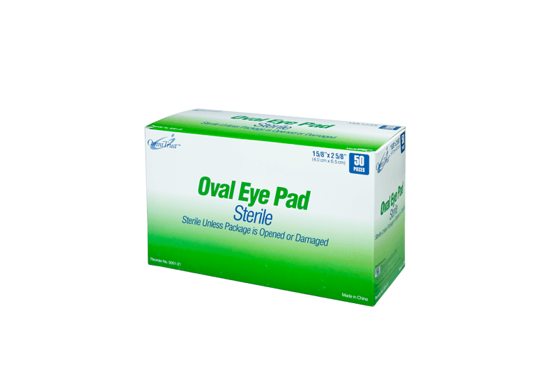Sterile Non-Woven Sponges, Oval Eye Pads, 1 5/8" x 2 5/8", 1 Pc/Pkg, 50 Pkg/Box, 12 Box/Ctn