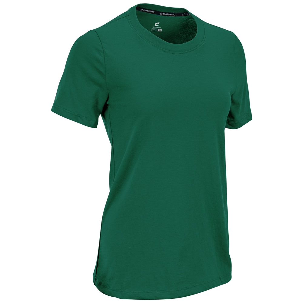 Tackle Crew Neck Tee - Forest Green - Womens - Extra-Small